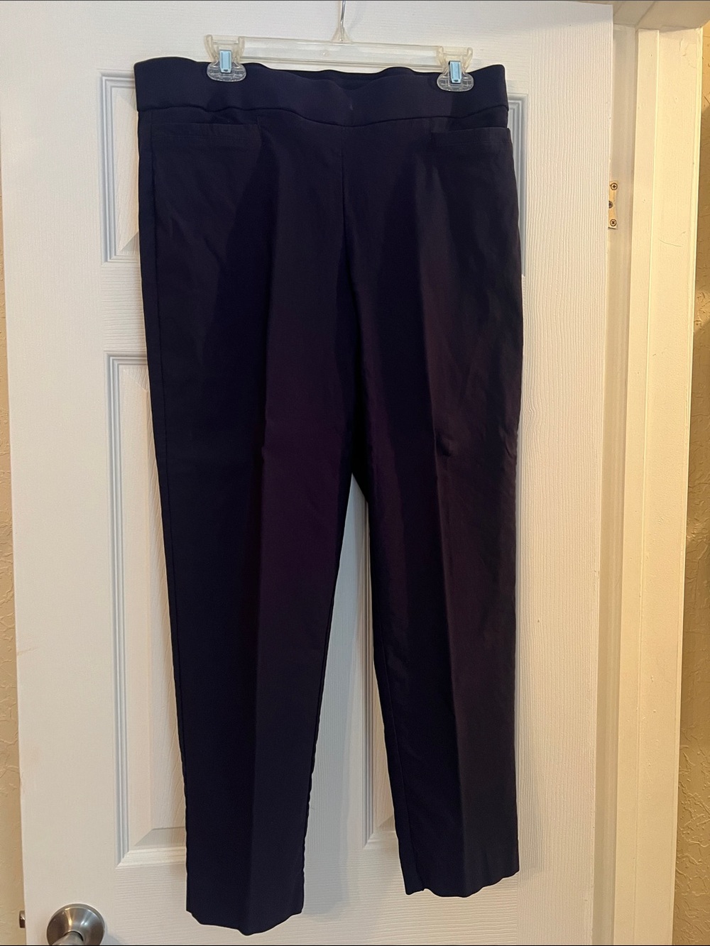 Alfred Dunner Navy Women's Straight-Leg Dress Pants